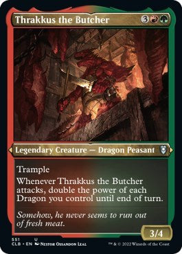 Thrakkus the Butcher (Etched Foil) (Commander Legends: Battle for Baldur's Gate) Light Play Foil