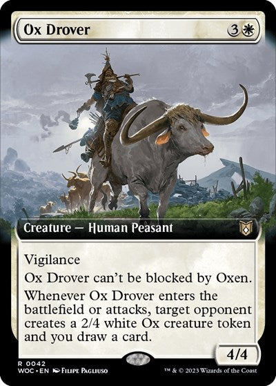 Ox Drover (Extended Art) (Commander: Wilds of Eldraine) Light Play