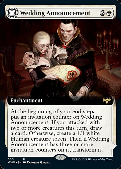 Wedding Announcement / Wedding Festivity (Extended Art) (Innistrad: Crimson Vow) Medium Play Foil