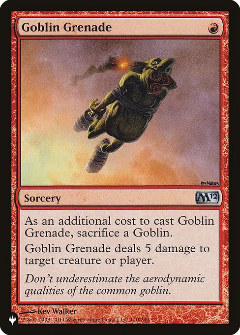 Goblin Grenade (The List) Light Play