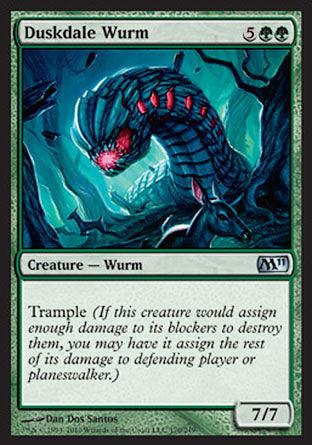 Duskdale Wurm (Magic 2011 Core Set) Light Play Foil