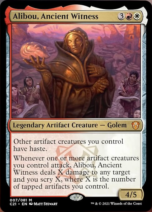 Alibou, Ancient Witness (Commander 2021 Strixhaven) Medium Play Foil