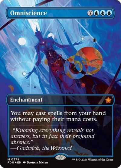 Omniscience (Borderless) (Mana Foil) (Foundations) Near Mint Foil