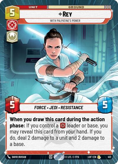 Rey With Palpatine's Power (Hyperspace) (Legends of the Force) Near Mint