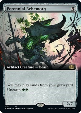 Perennial Behemoth (Extended Art) (The Brothers' War) Light Play Foil