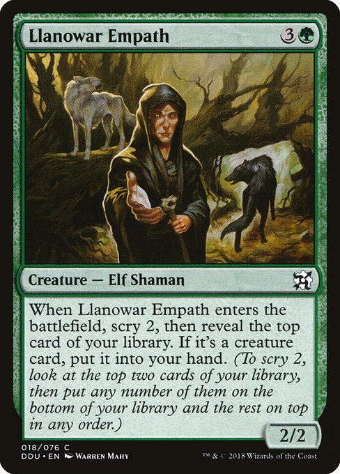Llanowar Empath (Duel Decks: Elves vs Inventors) Medium Play