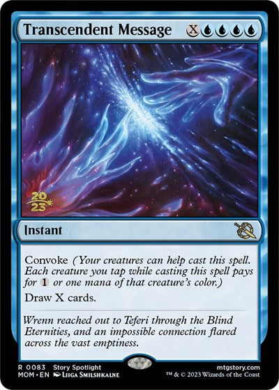 Transcendent Message (Promos: Prerelease Cards) Medium Play Foil
