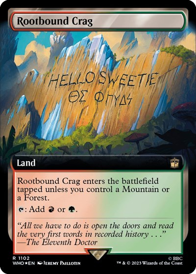 Rootbound Crag (Extended Art) (Surge Foil) (Universes Beyond: Doctor Who) Near Mint Foil