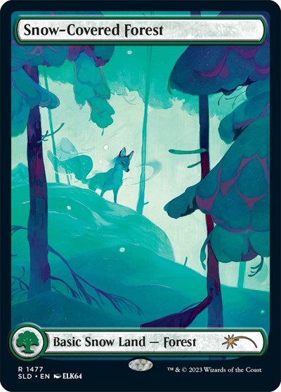 Snow-Covered Forest (1477) (Secret Lair) Near Mint