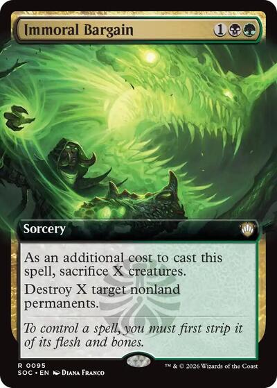 Immoral Bargain (Extended Art) (Commander: Secrets of Strixhaven) Near Mint