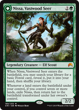 Nissa, Vastwood Seer (Nissa, Sage Animist) (Magic Origins) Damaged / Poor Foil