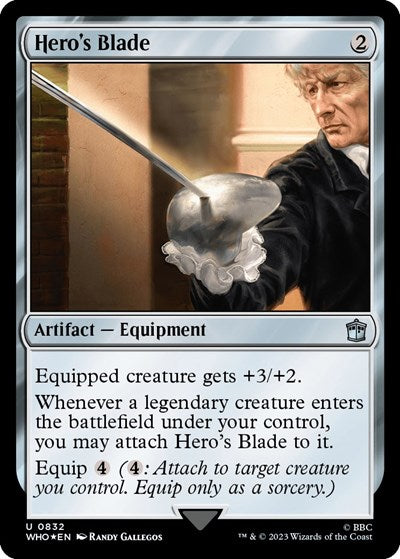 Hero's Blade (Surge Foil) (Universes Beyond: Doctor Who) Near Mint Foil