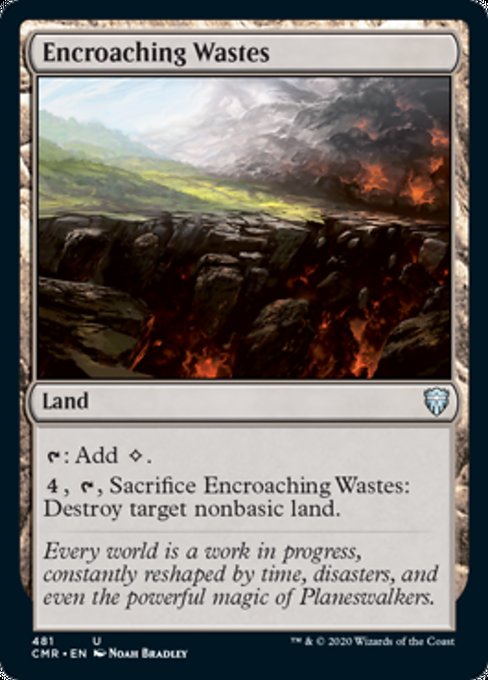 Encroaching Wastes (Commander 2020 Commander Legends) Light Play