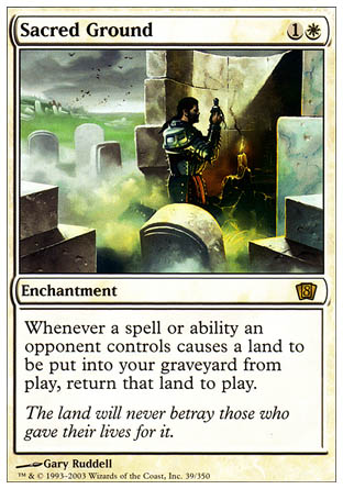 Sacred Ground (8th Edition) Light Play Foil