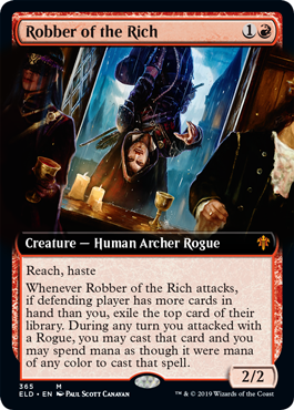 Robber of the Rich (Extended Art) (Throne of Eldraine) Light Play Foil