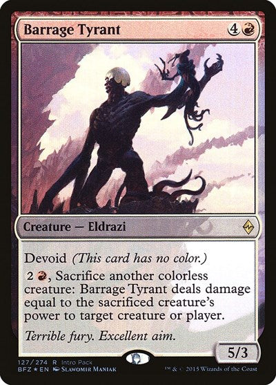 Barrage Tyrant (Promos: Unique and Miscellaneous) Medium Play Foil