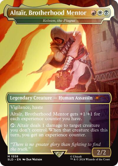 Altair, Brotherhood Mentor - Kelsien, the Plague (Rainbow Foil) (Secret Lair) Light Play Foil