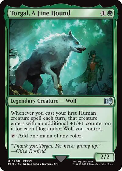 Torgal, A Fine Hound (Universes Beyond: FINAL FANTASY) Light Play Foil