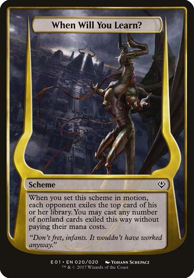 When Will You Learn? (Archenemy: Nicol Bolas) (Oversize Cards) Near Mint