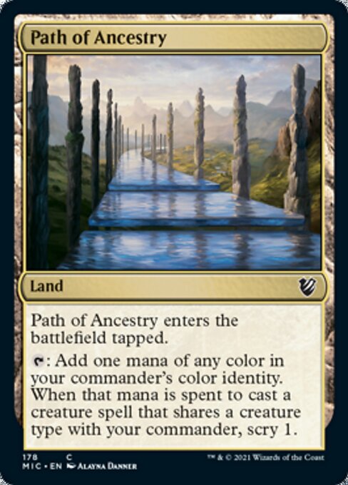 Path of Ancestry (Commander 2021 Midnight Hunt) Light Play