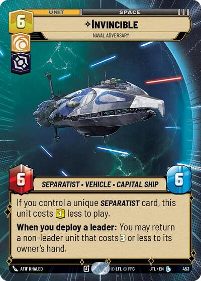Invincible Naval Adversary (Hyperspace) (Jump to Lightspeed) Near Mint