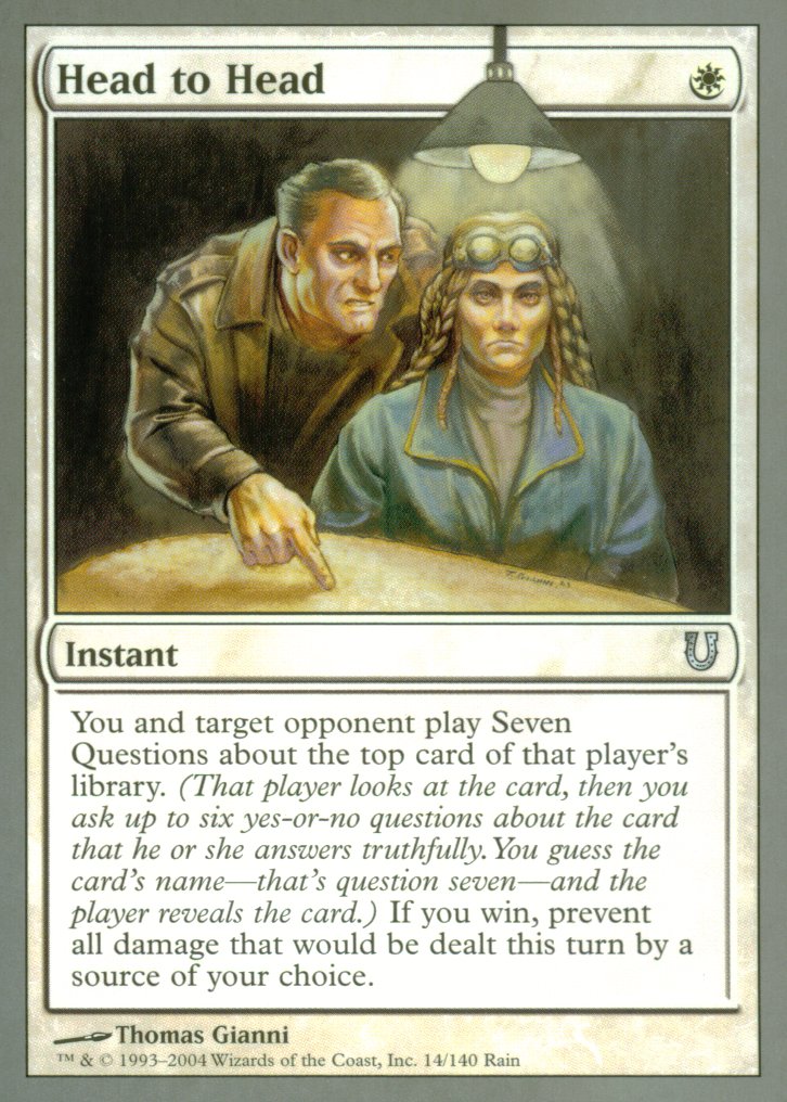 Head to Head (Unhinged) Light Play