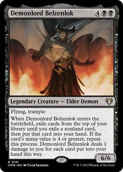 Demonlord Belzenlok (Commander Masters) Light Play Foil
