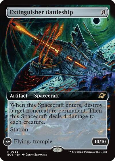Extinguisher Battleship (Extended Art) (Edge of Eternities) Light Play Foil