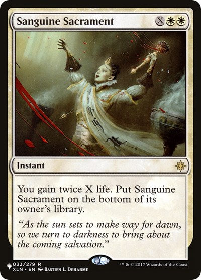 Sanguine Sacrament (The List) Light Play