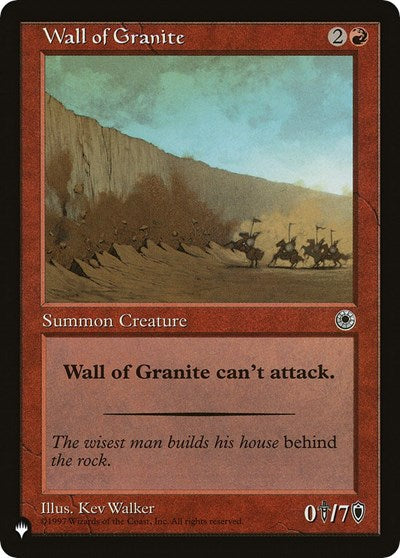 Wall of Granite (The List) Light Play