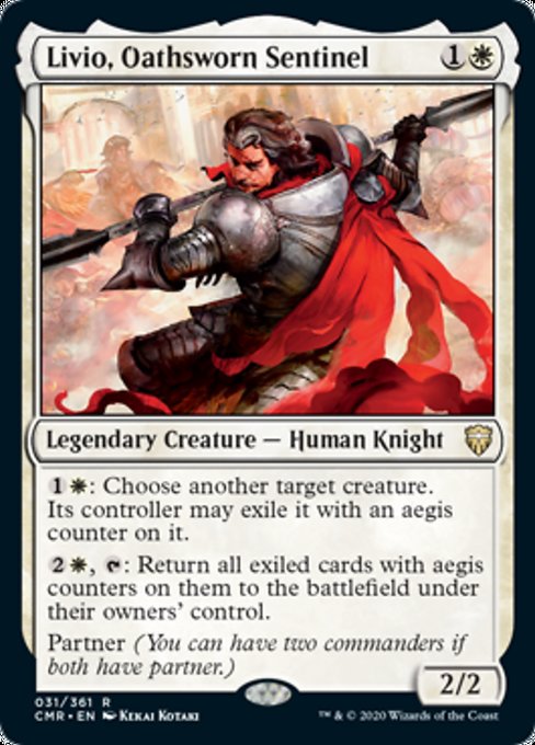 Livio, Oathsworn Sentinel (Commander Legends) Light Play Foil