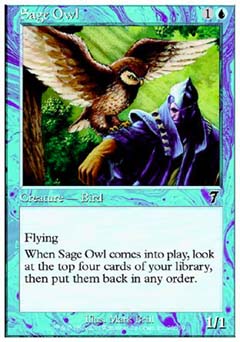 Sage Owl (7th Edition) Near Mint Foil