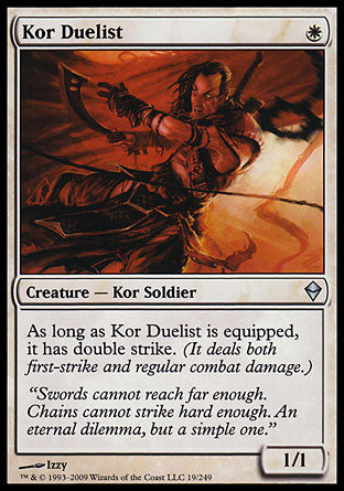 Kor Duelist (Zendikar) Medium Play Foil