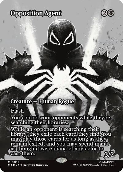 Opposition Agent (Borderless) (Marvel Eternal-Legal) Light Play Foil