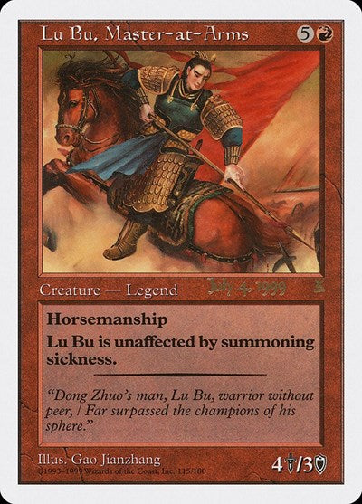 Lu Bu, Master-at-Arms (Singapore 7/4/99) (Promos: Prerelease Cards) Near Mint