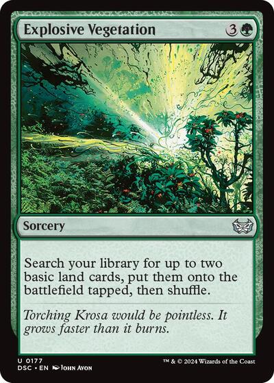 Explosive Vegetation (Commander: Duskmourn: House of Horror) Light Play