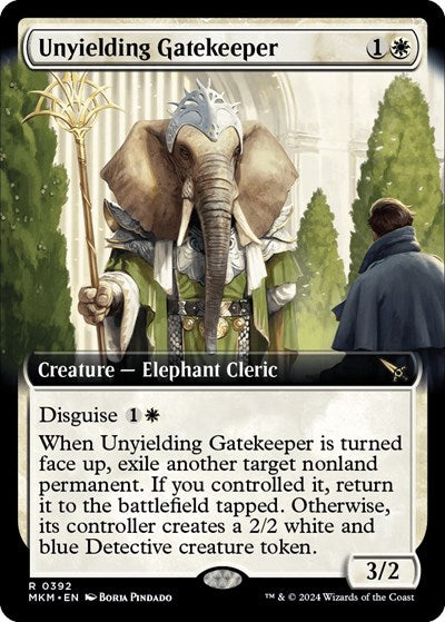 Unyielding Gatekeeper (Extended Art) (Murders at Karlov Manor) Light Play Foil
