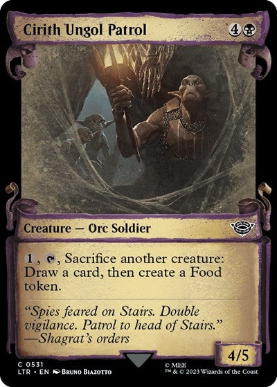 Cirith Ungol Patrol (Showcase Scrolls) (Universes Beyond: The Lord of the Rings: Tales of Middle-earth) Medium Play