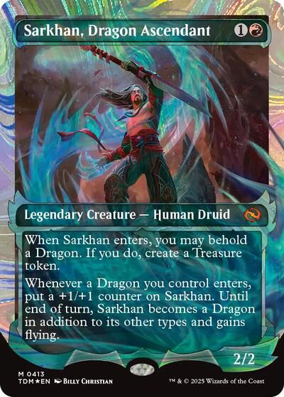 Sarkhan, Dragon Ascendant (Halo Foil) (Tarkir: Dragonstorm) Near Mint Foil