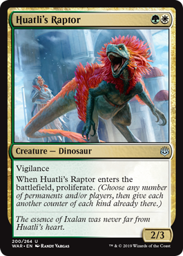 Huatli's Raptor (War of the Spark) Light Play Foil