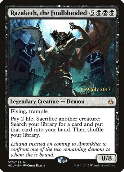 Razaketh, the Foulblooded (Promos: Prerelease Cards) Light Play Foil