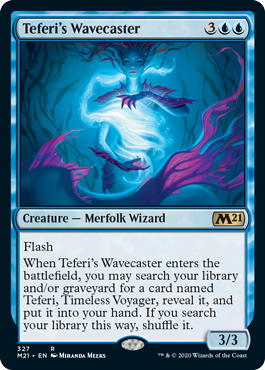 Teferi's Wavecaster (Magic 2021 Core Set) Medium Play