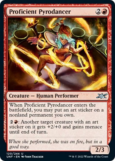 Proficient Pyrodancer (Unfinity) Medium Play Foil