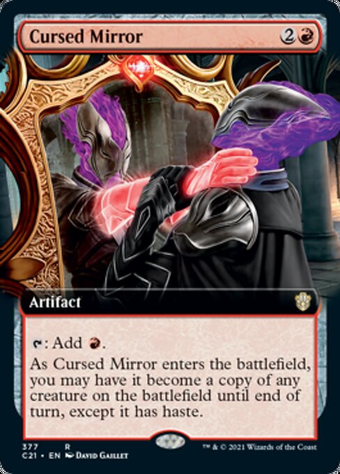 Cursed Mirror (Extended Art) (Commander 2021 Strixhaven) Light Play