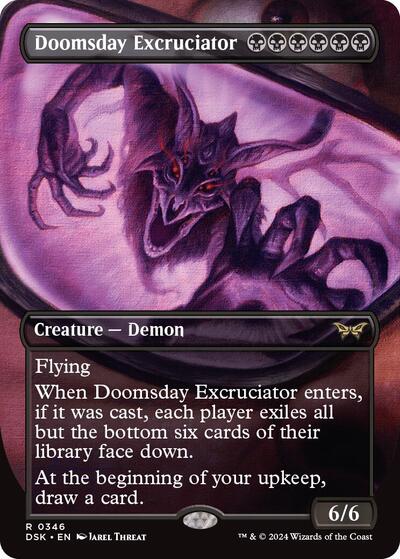 Doomsday Excruciator (Borderless) (Duskmourn: House of Horror) Light Play Foil
