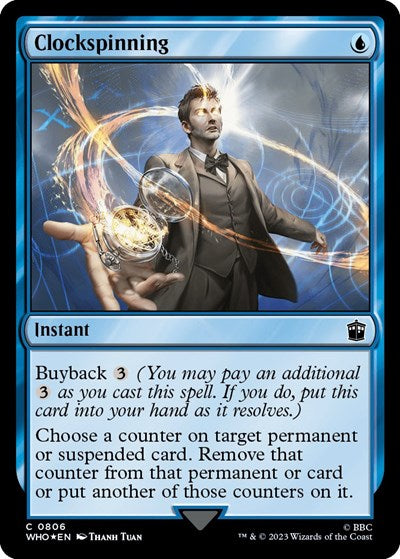 Clockspinning (Surge Foil) (Universes Beyond: Doctor Who) Near Mint Foil