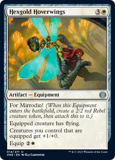 Hexgold Hoverwings (Phyrexia: All Will Be One) Medium Play