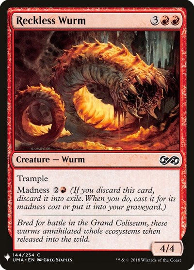 Reckless Wurm (Mystery Booster) Near Mint