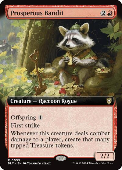 Prosperous Bandit (Extended Art) (Commander: Bloomburrow) Light Play