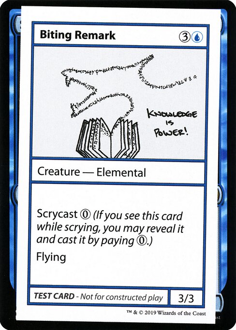 Biting Remark (No PW Symbol) (Mystery Booster Test Print 2021) Near Mint